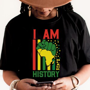 Ich bin Black History Svg, Black History Month Svg, African American Svg, I am Black History Shirt, Png Cut File Cricut Sublimation