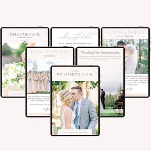 Wedding Photography Templates, Photography Pricing Template, Wedding Photography Welcome Guide, Wedding Photography Questionnaire Template