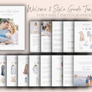 Family What to Wear Canva, Family Photography Welcome & Style Guide, Family Session Prep Guide, What to Wear Style Guide, Photography