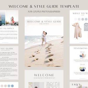 Couple Engagement Photography Welcome & Style Guide, Couple Session Prep Guide, What to Wear Style Guide, Engagement Photography Style Guide