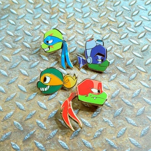 Rise of the Teenage Mutant Ninja Turtles | TMNT | ROTTMNT | Hard Enamel Pin Set |