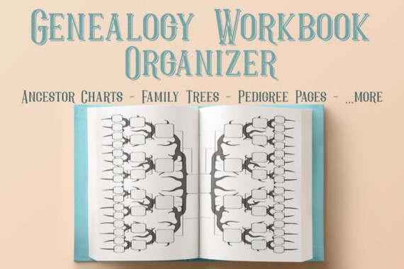 Genealogy Workbook Organiser, Printable Genealogy Journal, Kdp Interior,  Downloadable Genealogy Journal 