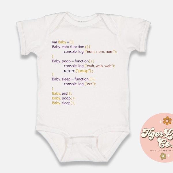 Programmer Baby Onesies® - Funny, Coding, Java Script, Future Programmer, Coder, Tech, Baby Shirt® Bodysuit One-piece Romper Shirt