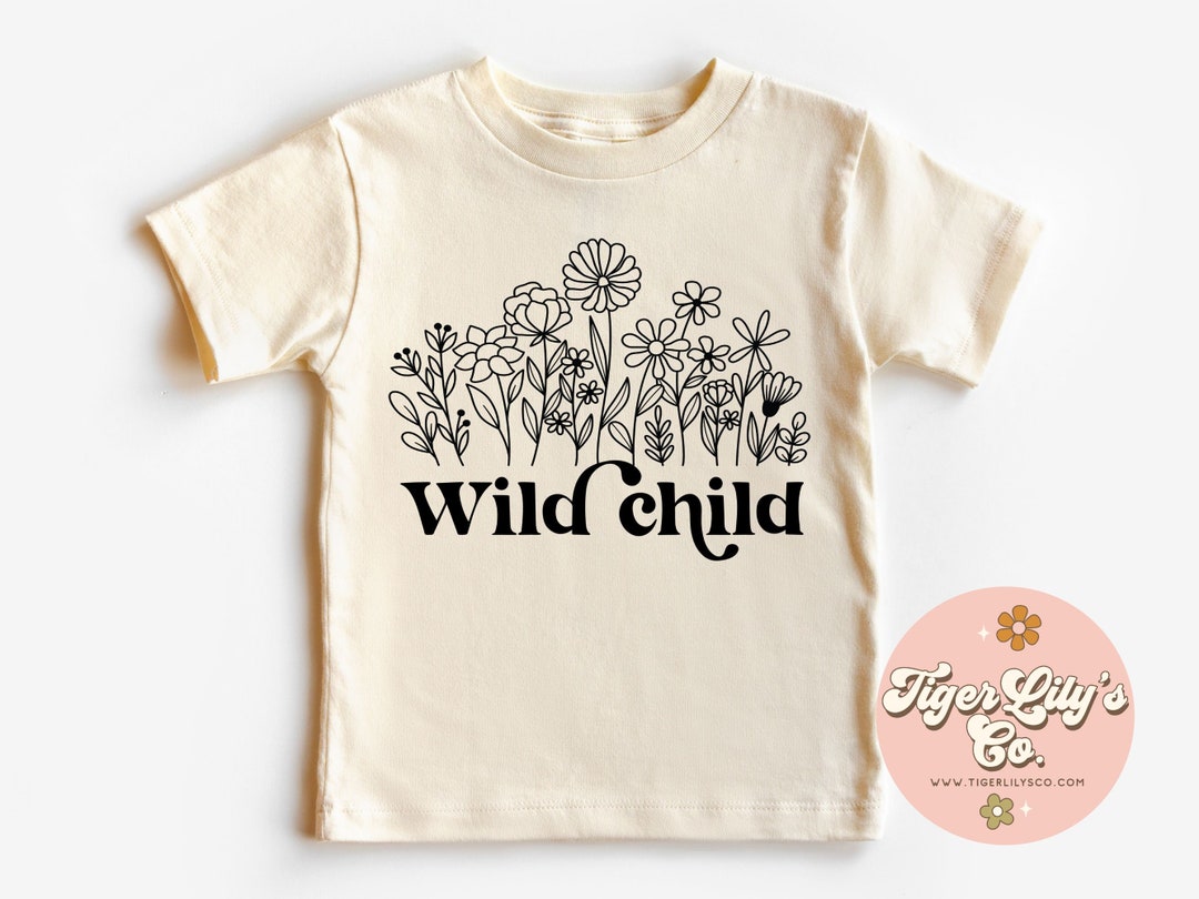 Wild Child Wildflower Toddler Tee Onesies Cute Boho Hippie Wildflowers