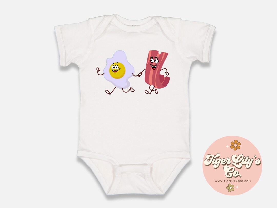 Bacon and Egg Besties Baby Onesie® Cute Breakfast Foodie Etsy