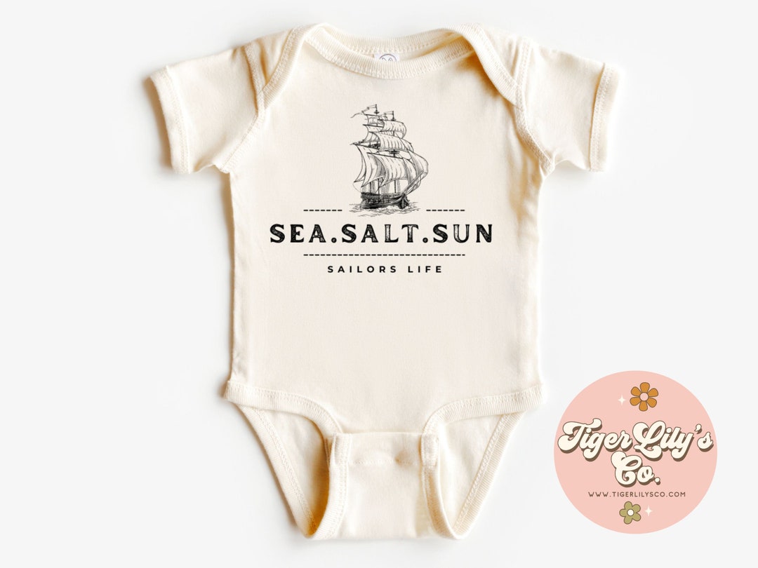 Sea Salt Sun Baby Onesies® Cute Sailors Life, Sail Boat, Sailing, Sail