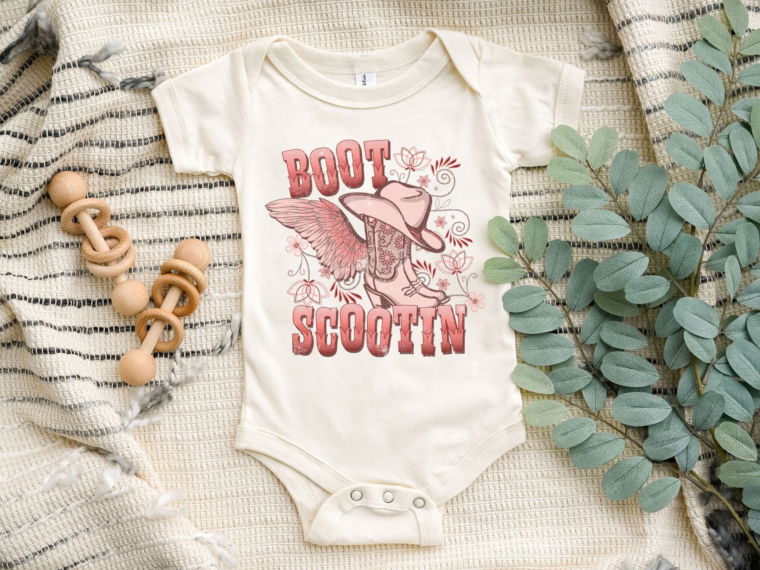 Boot Scootin Baby Onesie Cute Western Boho Desert Cowgirl Country