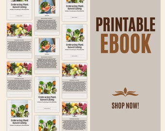 A Guide to Transitioning to a Plant-Based Diet, E-book File, Eating healthy E-book, Ebook on how to eat less meat and more plants based diet