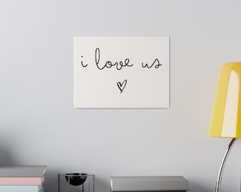 I Love Us Love For Her For Him Gift Matte Canvas, Stretched, 0.75"