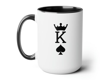 Cards / King / for Him / Anniversary Love / Valentine Two-Tone Coffee Mug, 15oz
