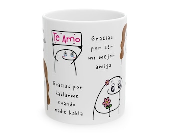 Flork Mamá Gracias Brown Hair Song by Loco Escrito Mom Gift Mug 11oz-15oz