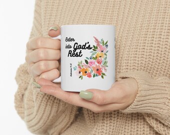 Bible Verse Christian Mug - Enter Into God's Rest
