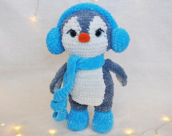 Paulie the Penguin PDF Amigurumi Pattern -  Large Stuffed Penguin Animal Toy and Decor