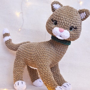 Stella the Cat PDF Amigurumi Pattern Large Stuffed Cat Animal Toy and Decor With 360 Degree Moving Head image 9