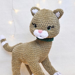 Stella the Cat PDF Amigurumi Pattern Large Stuffed Cat Animal Toy and Decor With 360 Degree Moving Head image 5
