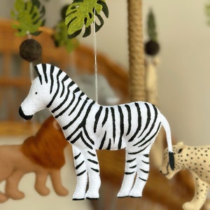 Safari Baby mobile, nursery mobile Giraffe, Zebra, Lion, Rhino, Elephant, Cheetah, Africa mobile, Jungle mobile nursery, Palm mobile zdjęcie 4