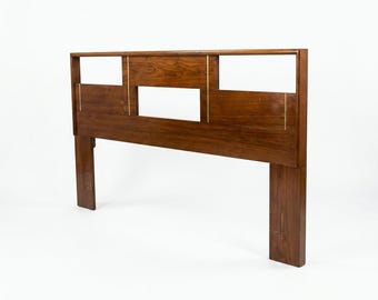 Cavalier Furniture Vintage Mid Century Modern Bookcase Headboard c. 1960s