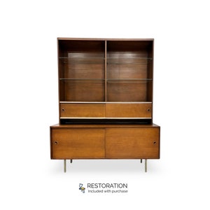 Paul Mccobb Vintage Mid Century Modern Perimeter Group Hutch and Planner Group Buffet c. 1950s