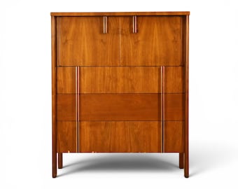 John Widdicomb Vintage Mid Century Modern Highboy Dresser c. 1960s