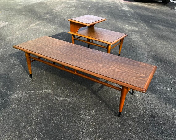 Sold Set Of Lane Acclaim Ii Coffee Table Step Mid Canada Lane Acclaim Ii Coffee Table, Mid Century Lane Acclaim Coffee Tables