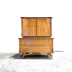 Coleman Enterprises Vintage Mid Century Modern Highboy Dresser c. 1960s