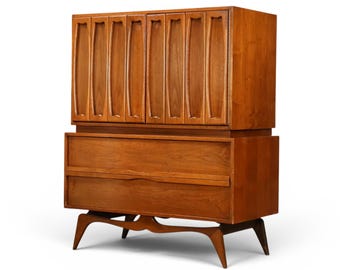 Tobago Vintage Mid Century Modern Highboy Dresser c. 1960s
