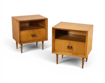 Pair of Bleached Mahogany Nightstands c. 1950s