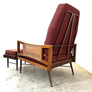 Western Bed Products of NY Mid Century Modern Lounge Easy Chair and Ottoman c. 1960s image 4