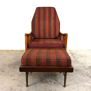 Western Bed Products of NY Mid Century Modern Lounge Easy Chair and Ottoman c. 1960s image 2