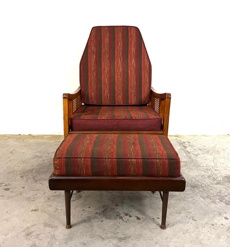 Western Bed Products of NY Mid Century Modern Lounge Easy Chair and Ottoman c. 1960s image 2