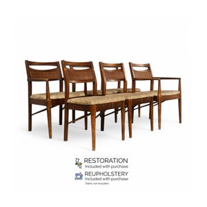 Merton Gershun for American of Martinsville Set of 6 Vintage Mid Century Modern Dining Chairs c. 1960s