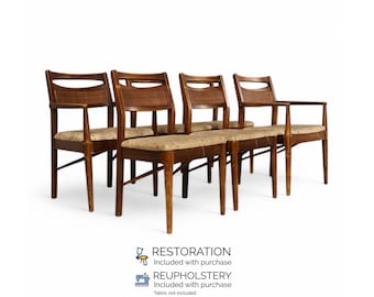 Merton Gershun Mid-Century Modern Dining Chairs: Set of 6, American of Martinsville