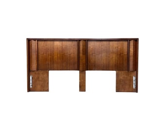 Tobago of Canada Mid Century Modern Vintage Brutalist King Size Headboard c. 1970s