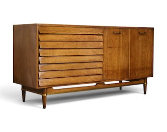 Merton Gershun for American of Martinsville Dania Vintage Mid Century Modern Lowboy Dresser c. 1960s