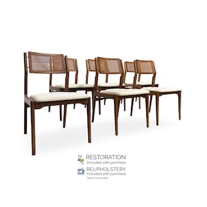 Specialty Woodcraft Inc. Set of 6 Vintage Mid Century Modern Dining Chairs c. 1960s