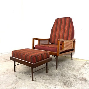 Western Bed Products of NY Mid Century Modern Lounge Easy Chair and Ottoman c. 1960s image 5