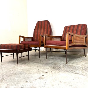 Western Bed Products of NY Mid Century Modern Lounge Easy Chair and Ottoman c. 1960s image 7