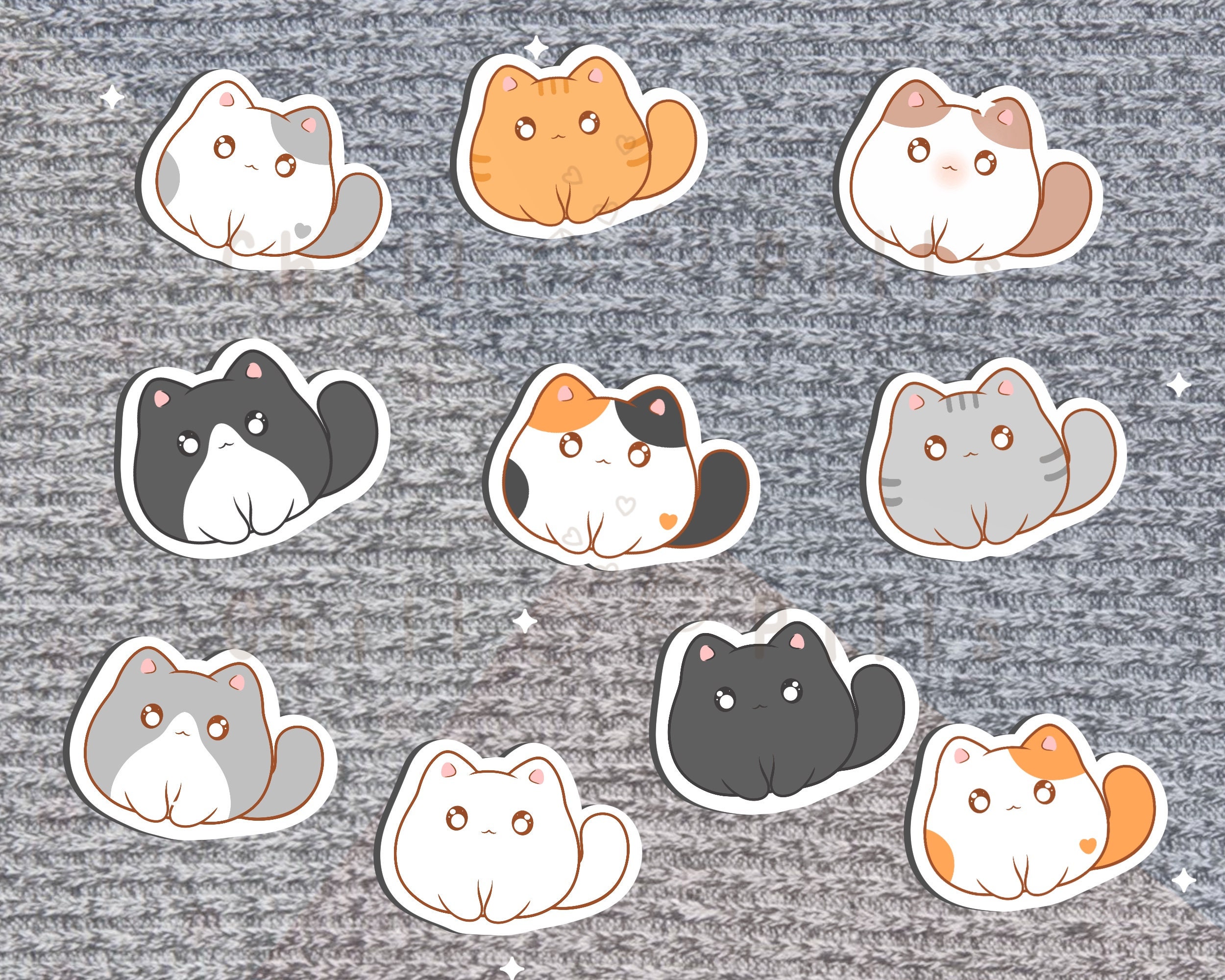 100 Pcs Cat Stickers,Cute Aesthetic Cat Waterproof Stickers,Vinyl Stickers  for W