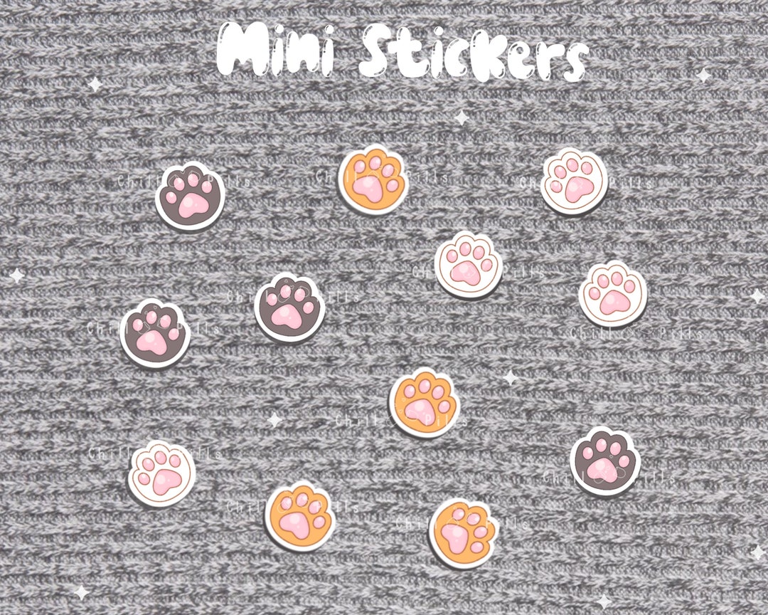 Pack of 10 Handmade Cute cats mini stickers, Waterproof Vinyl Decals for  Skateboard, Luggage, Laptop, Phone Case, Car, Bike, Window, Kawaii