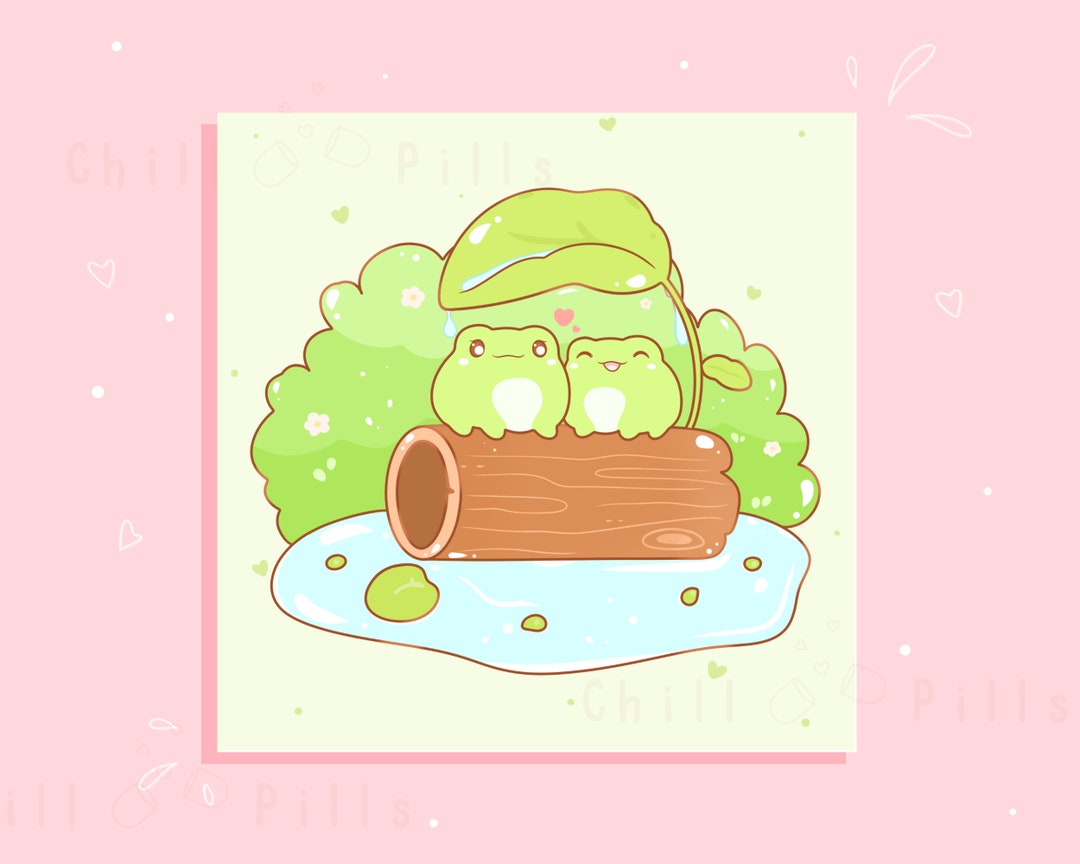 Cute Frogs Art Print Wall Art Cute Art Print Cute Animal - Etsy