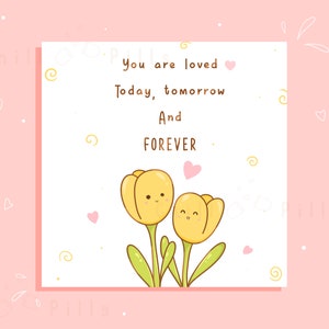 Cute You are loved art print, Positive art print, Positive affirmation art print, Self love art prints, Motivation art print, Cute art print