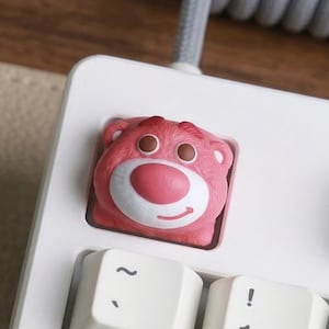 Pink Bear Artisan Keycap for Cherry MX Keycap Mechanical Gaming Keyboards