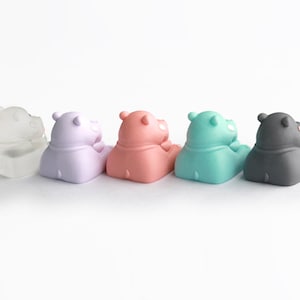 Touche de clavier mécanique de jeu Happy Hippo en résine artisanale, ESC personnalisée, cadeau pour gamer image 3
