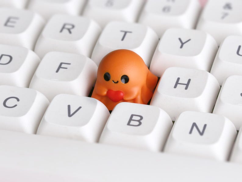 Spooky Artisan Tastenkappe für Cherry MX Keycap Mechanische Gaming Tastaturen (7 Farben) Orange Spooky