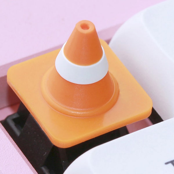 Cute Traffic Cone keycap - Artisan Keycaps for Cherry MX Keycap Mechanical Gaming Keyboards  (8 colors)