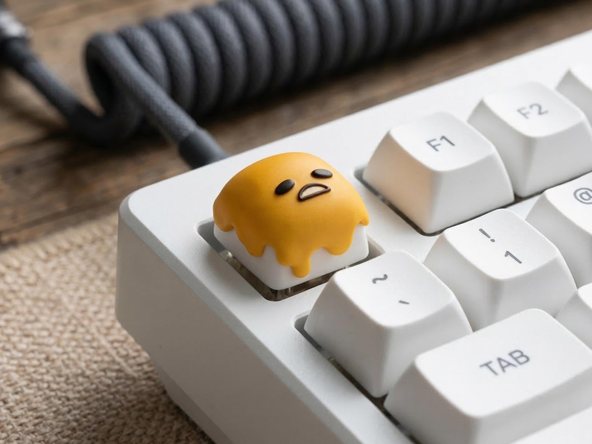 Cute Lazy Egg Artisan Keycap for Cherry MX Keycap Mechanical
