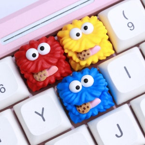Cute Monster keycap - Artisan Keycap for Cherry MX Keycap Mechanical Gaming Keyboards (3 colors)