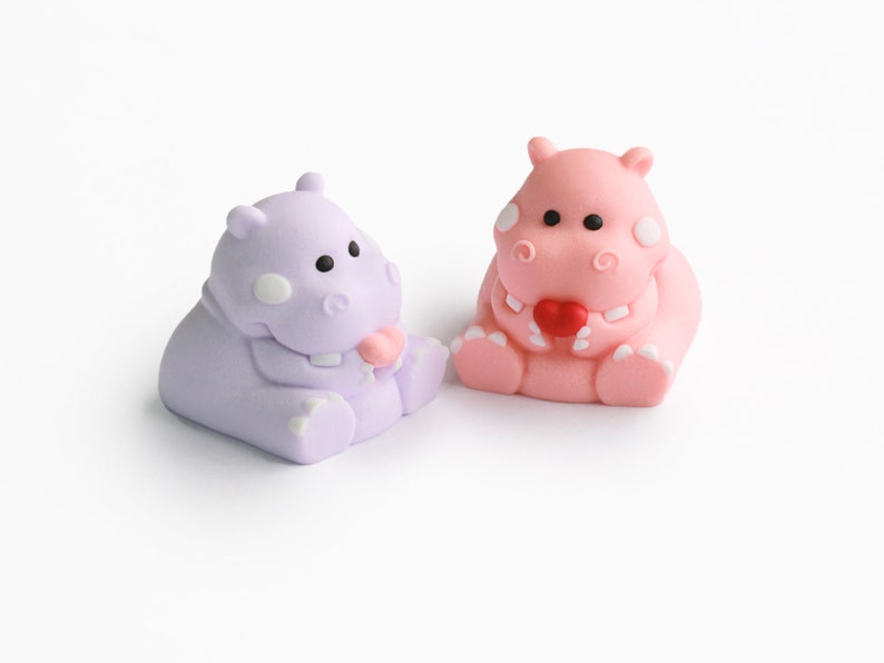 Touche de clavier mécanique de jeu Happy Hippo en résine artisanale, ESC personnalisée, cadeau pour gamer image 5