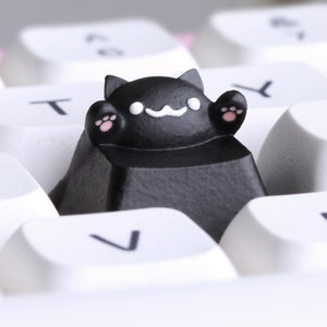 Catty keycap (Bongo cat meme inspired) - Bongo cat keycap - Artisan Keycap for Cherry MX Keycap Mechanical Gaming Keyboards (3 colors)