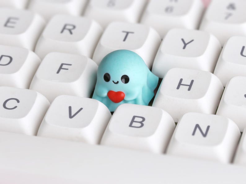 Spooky Artisan Tastenkappe für Cherry MX Keycap Mechanische Gaming Tastaturen (7 Farben) Cyan Spooky